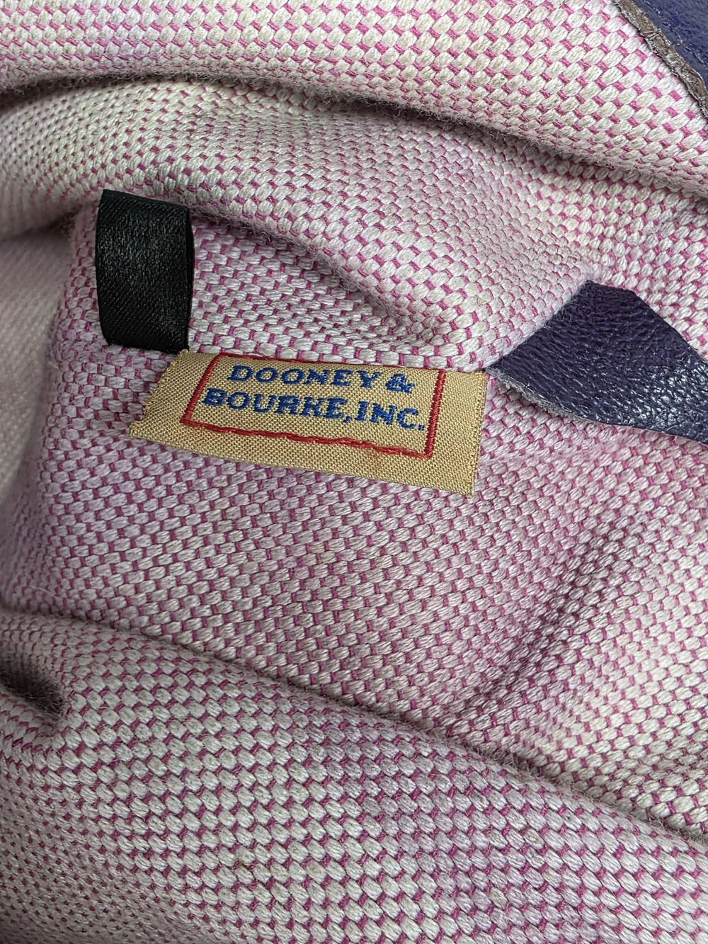 Dooney & Bourke Purple Leather Tote Bag